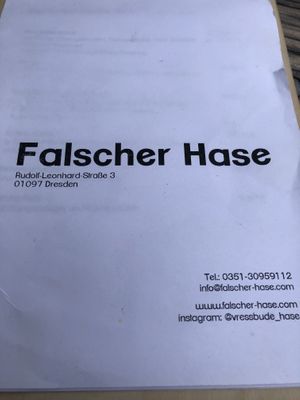 Het menu  at Falscher Hase in Dresden