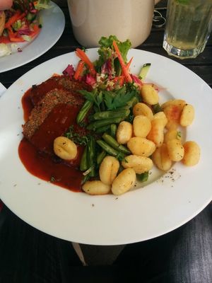 Nussbraten (nuts "steak") at Falscher Hase in Dresden