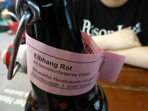 Local bier at Falscher Hase in Dresden