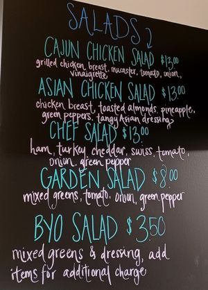 Menu sign at Pickle Barrel in Fort Collins