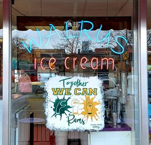 Front of building at Walrus Ice Cream in Fort Collins
