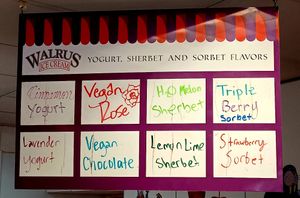 Daily menu board at Walrus Ice Cream in Fort Collins
