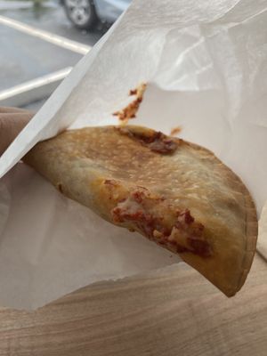 Pizza empanada  at Stephanie's Vegan Bakery + Cafe in Fort Lauderdale