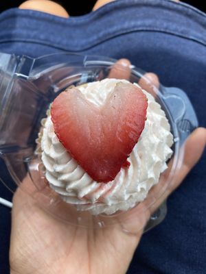 Strawberry lemon cupcake   at Stephanie's Vegan Bakery + Cafe in Fort Lauderdale
