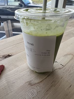 green smoothie   at Stephanie's Vegan Bakery + Cafe in Fort Lauderdale