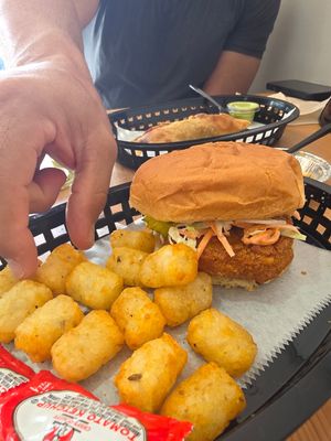 Spiiicy chicken sandwich at Stephanie's Vegan Bakery + Cafe in Fort Lauderdale