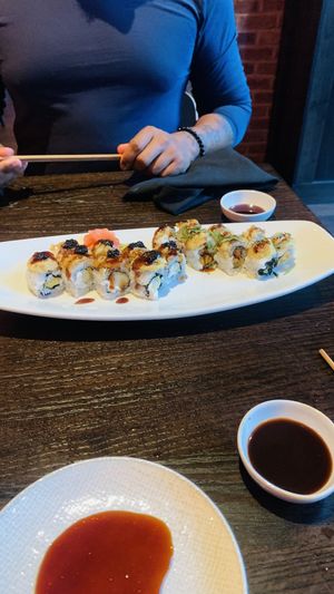 Black Dragon Roll & Shitake Mushroom roll   at Blue Sushi Sake Grill in Nashville