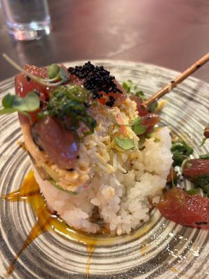 Sorry for the half eaten picture. I dug right in. Amazing! #Veganuary at Blue Sushi Sake Grill in Nashville