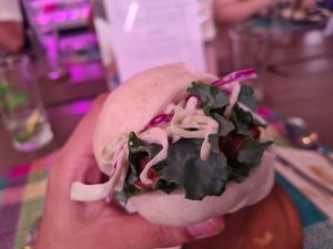 vegan jackfruit "pulled pork" BBQ bao at Urban Greens in Makati