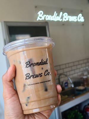 coconut latte at Brondial Brews in Balanga