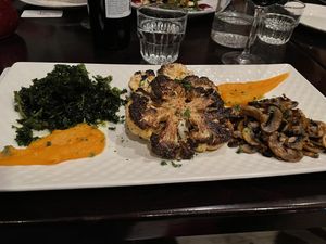 Cauliflower Steak plate  at The Red Door in San Diego