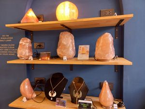 Lamps etc at Star Crystal Organics in Chiang Mai