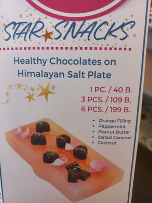 Chocs offerings at Star Crystal Organics in Chiang Mai