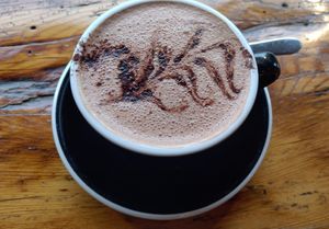 Vegan hot chocolate at Shoelane Coffee in Dun Laoghaire