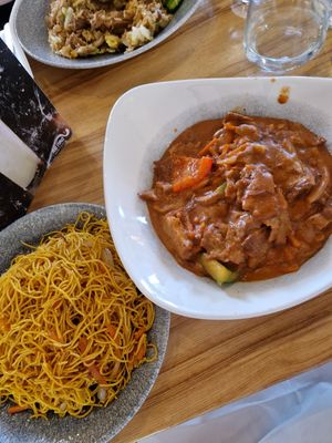 Vegan duck with satay sauce and noodles at Re Nao in Galway