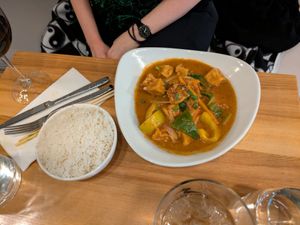 Tofu satay with jasmine rice at Re Nao in Galway