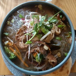 Glass noodles and stir fried seitan at Re Nao in Galway