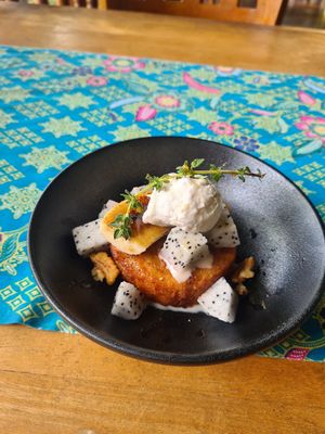 Caramelised banana french toast at Pegaga in Langkawi