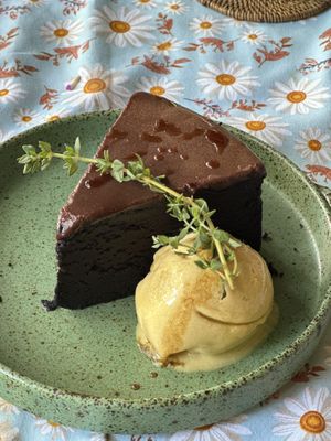 Vegan chocolate cake, heaven!   at Pegaga in Langkawi