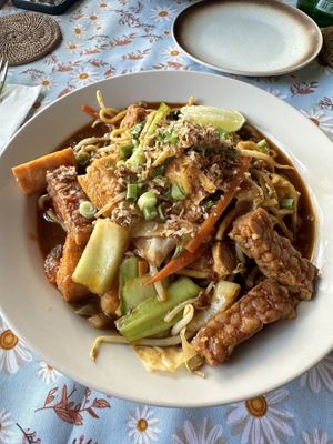 Fried noodles, spicy but great  at Pegaga in Langkawi