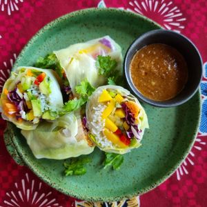 Rice paper rolls at Pegaga in Langkawi