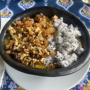 Yellow smoothie bowl  at Pegaga in Langkawi