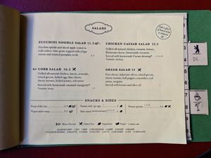 Menu page at House Of Small Wonder at House of Small Wonder in Berlin