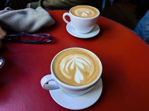 Cappuccinos at House of Small Wonder  at House of Small Wonder in Berlin