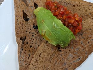 Buckwheat crepe at Au P'tit Dolmen in Biarritz