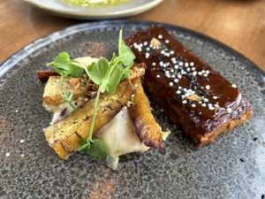 Vegan boneless rib, BBQ style  at Eetbar De Wagon in Tilburg