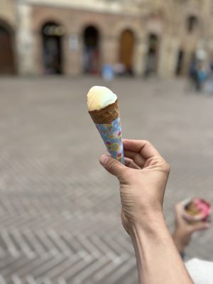 Even vegan cones!  at Caffetteria Gelateria dell'Olmo in San Gimignano