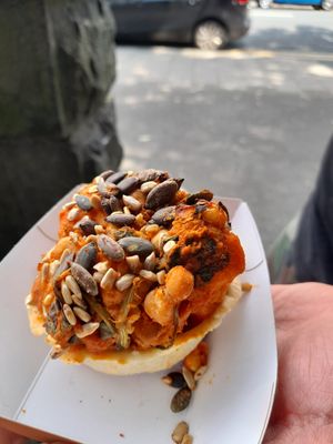 Spicy pastry at The Big Rock Cafe in Porthmadog