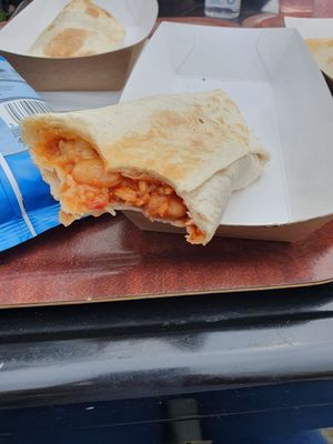 Vegan burrito at The Big Rock Cafe in Porthmadog