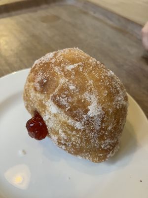 Vegan doughnut   at The Big Rock Cafe in Porthmadog