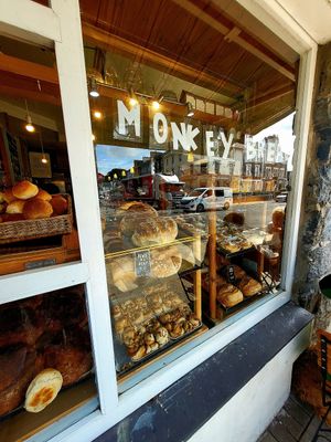 The Big Rock Cafe Outsife (Bread for Sale). at The Big Rock Cafe in Porthmadog