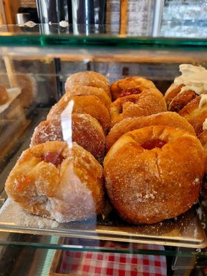 Jam Doughnuts. at The Big Rock Cafe in Porthmadog