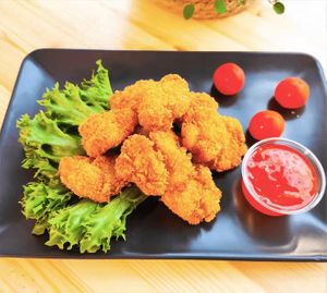 Vegansk kylling nugguts at Tofuhuset in Sandnes