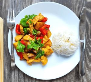 Tofupuff wok at Tofuhuset in Sandnes