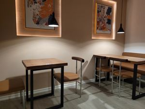 Indoor seating at Tofuhuset in Sandnes