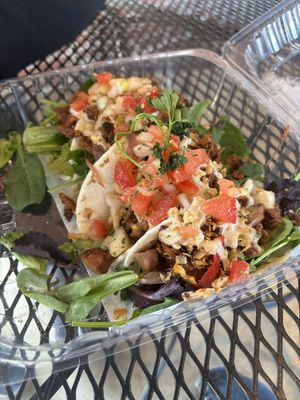 Jackfruit tacos  at Vegan It IZ Eats in Dayton