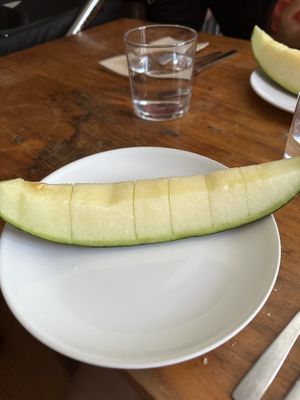 Melon (dessert)  at Refugio Telera in Biescas