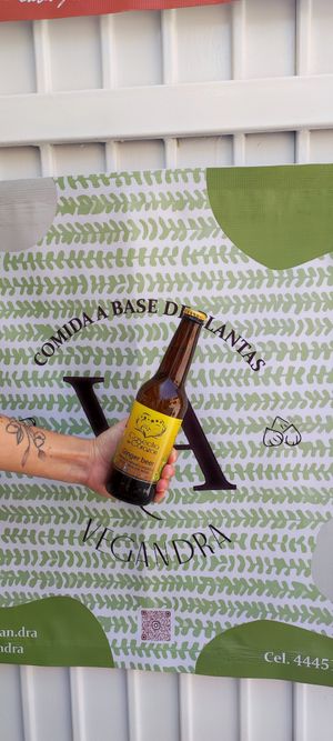 Refresco de jengibre at Vegandra in San Luis Potosi