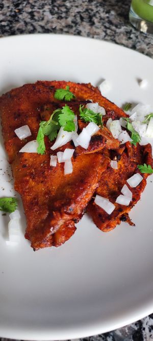 Quesabirrias de setas at Vegandra in San Luis Potosi