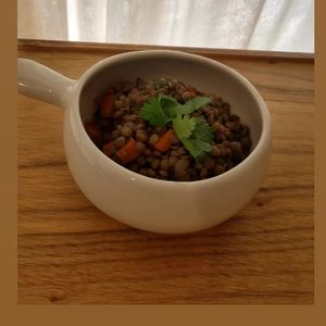 Guarnición de lentejas at Vegandru in Mexico City