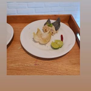 Puré de garbanzos con cebollitas de cambray at Vegandru in Mexico City