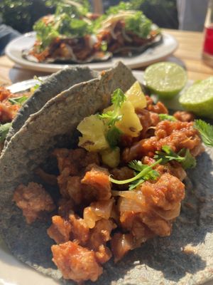 Tacos al pastor   at Vegandru in Mexico City