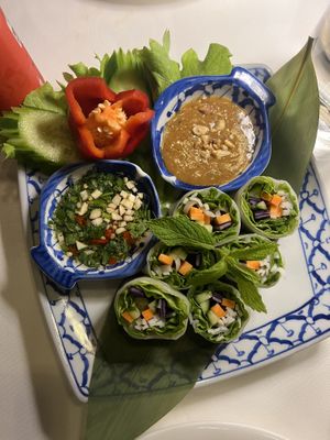 Rice spring rolls- small portion and too expensive   at Pera Thai in Istanbul