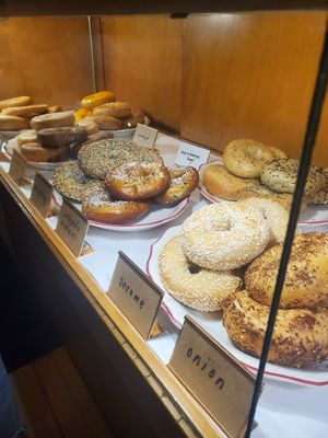 Bagels at James Oliver Coffee in Detroit