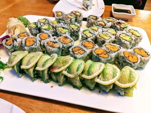 Vegan sushi at Momo Japanese Fusion Restaurant in Milford