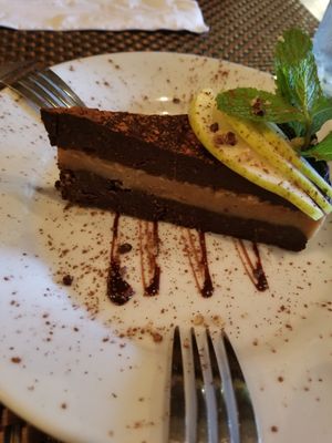 Chocolate Almond Crunch Torte at G-Zen in Branford